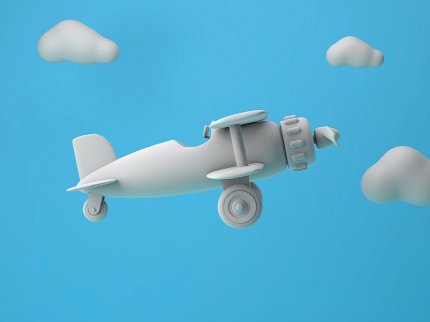儿童飞机C4D模型