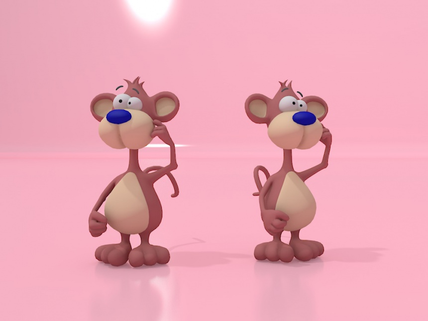 卡通小老鼠C4D模型