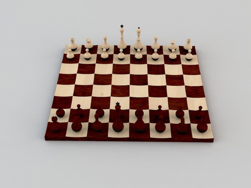 欧式国际象棋C4D模型