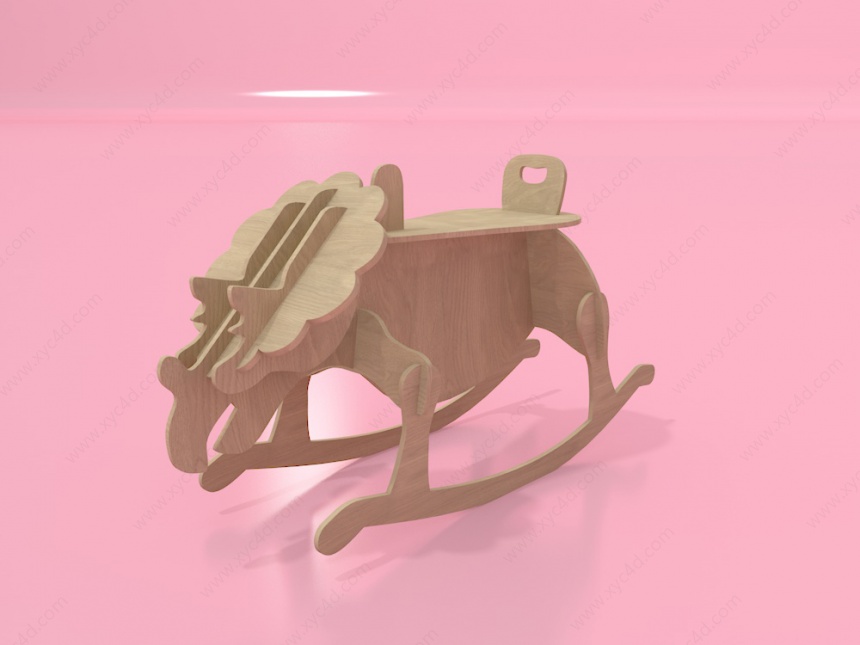 儿童木马C4D模型