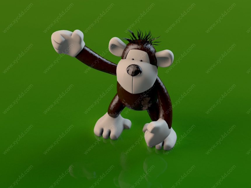 玩具猴子C4D模型
