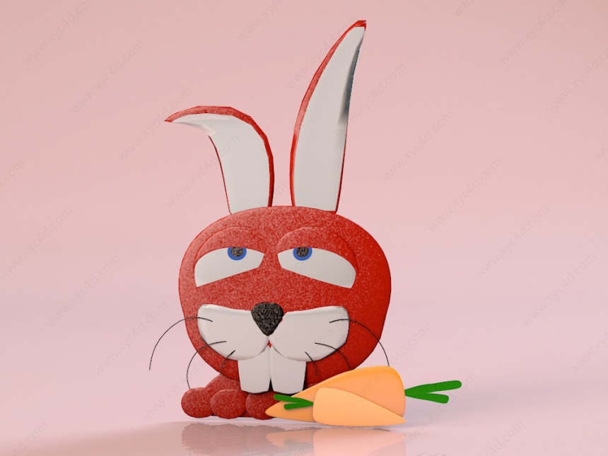 玩具兔子C4D模型