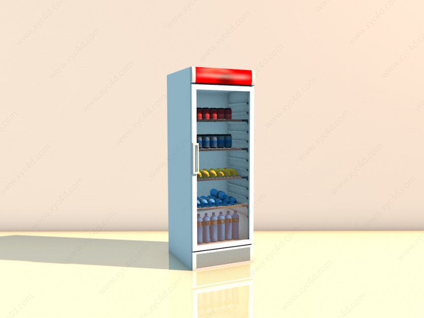 饮料冰柜C4D模型