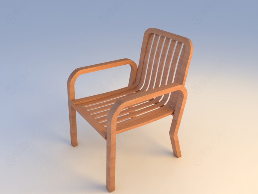 木质椅子C4D模型