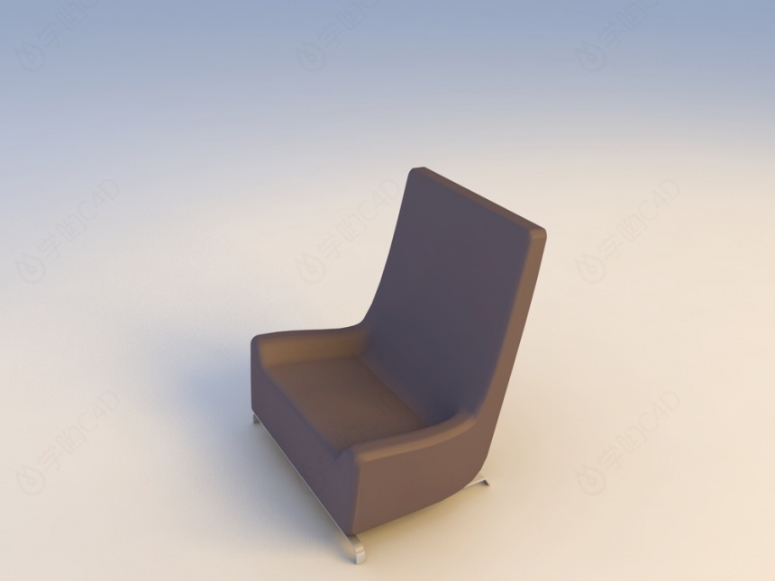 蓝色沙发椅C4D模型