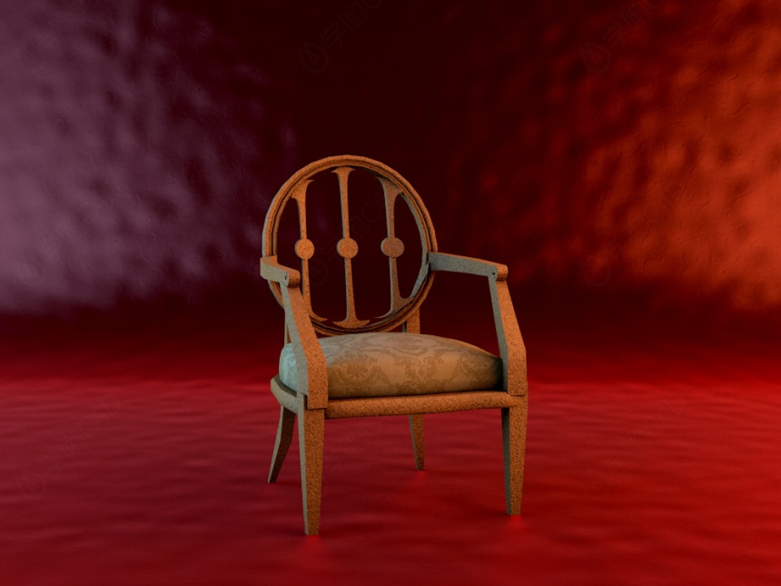 中式古典椅C4D模型