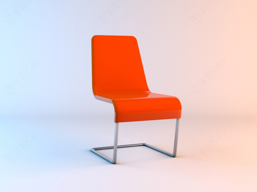 弓形办公椅C4D模型