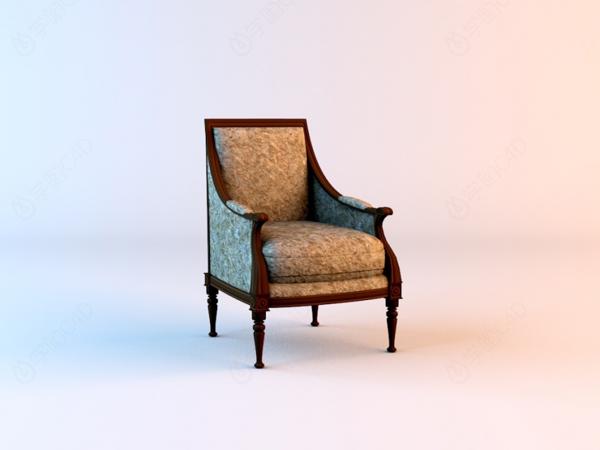 商务沙发椅C4D模型