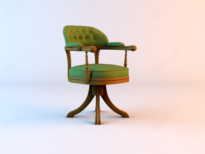 皮质沙发椅C4D模型