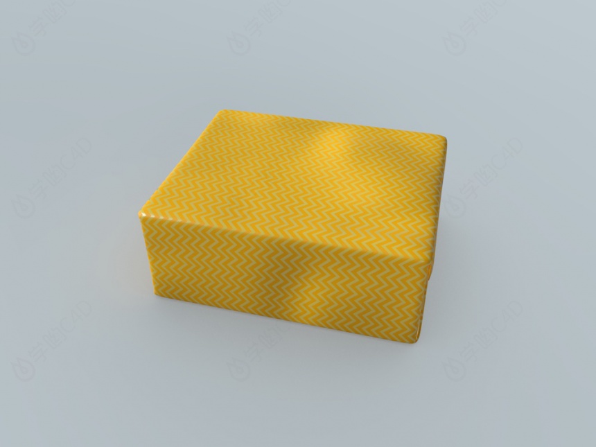 黄色礼物盒子C4D模型