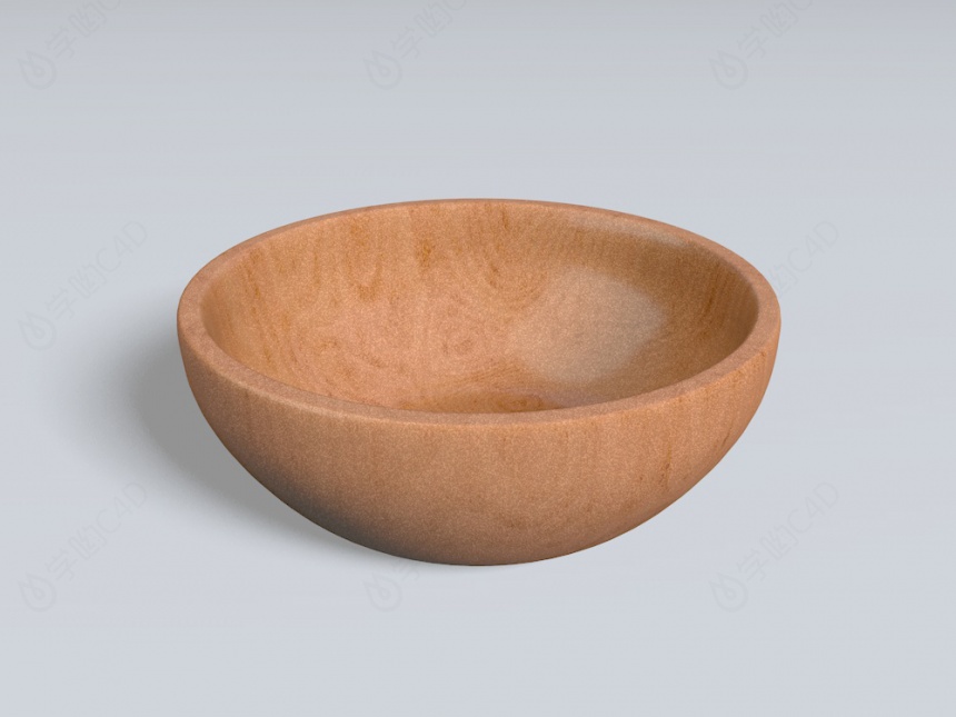 木碗C4D模型