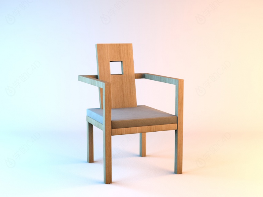 中式休闲椅C4D模型