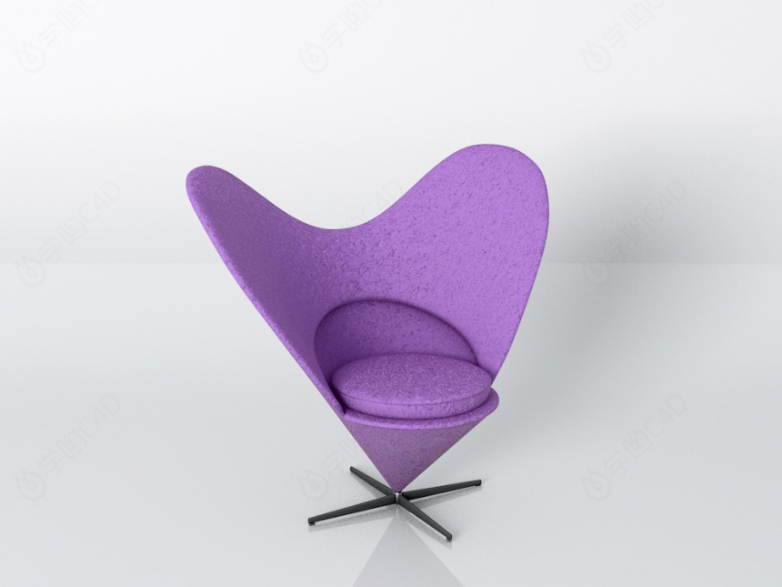 心型沙发椅C4D模型