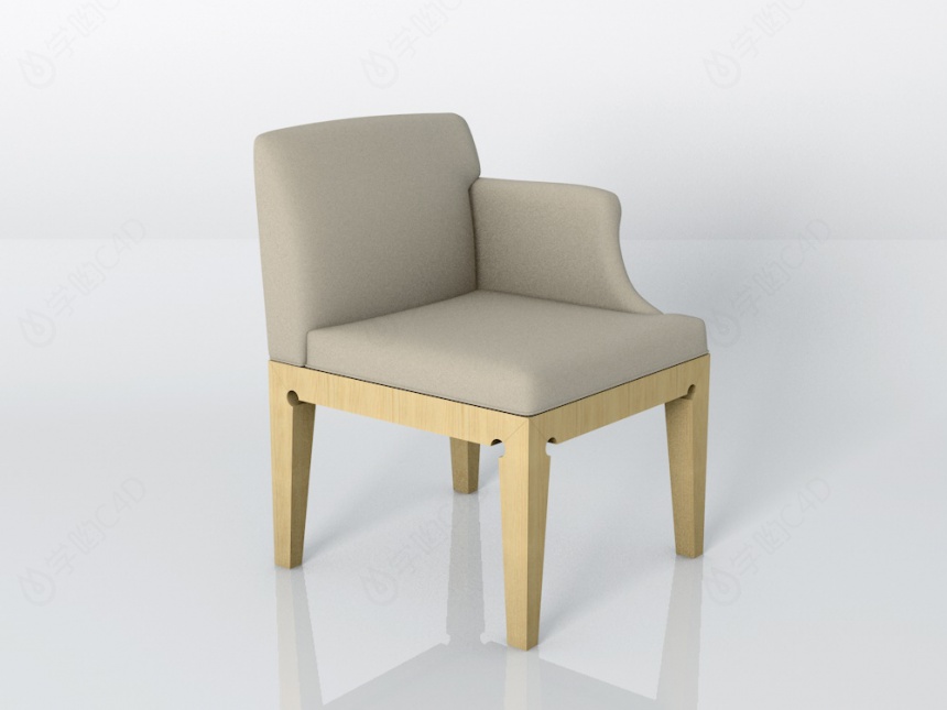 拐角现代餐椅C4D模型