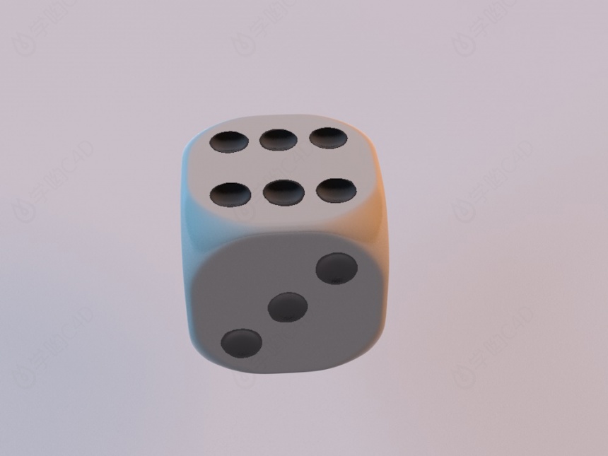黑白骰子C4D模型