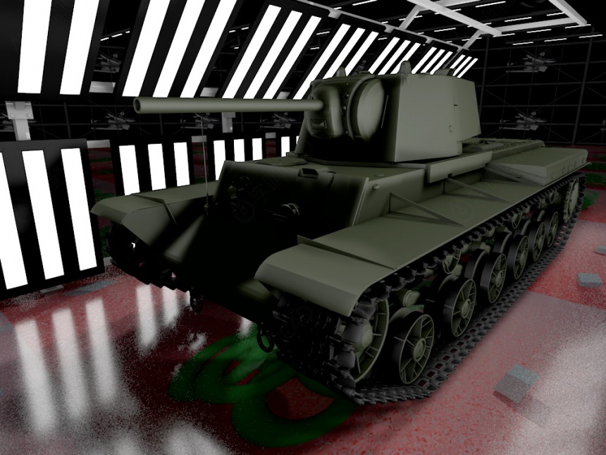 苏联KV-1重坦克C4D模型