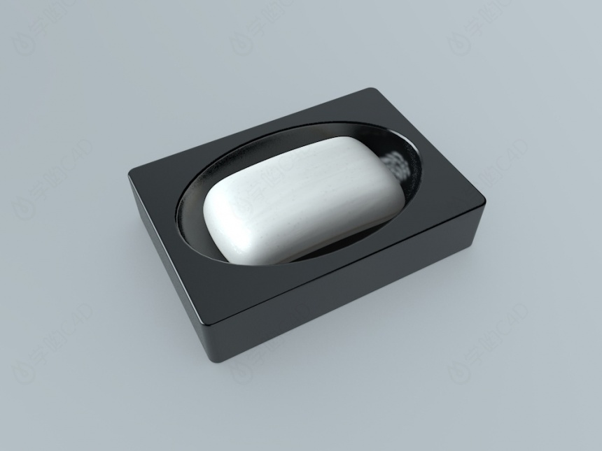 香皂带香皂盒C4D模型