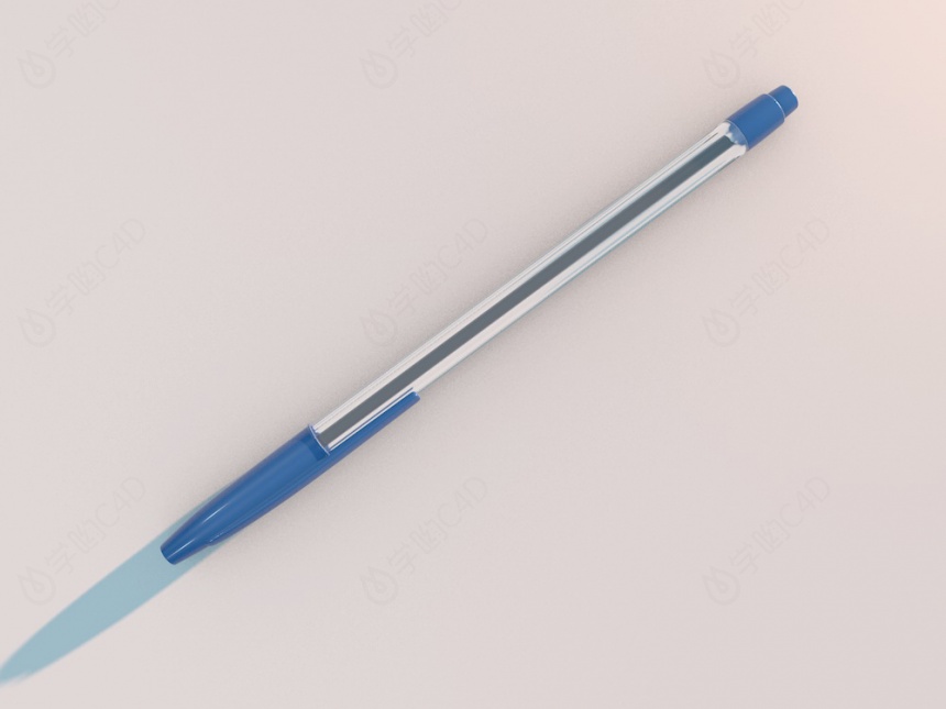 圆珠笔3C4D模型