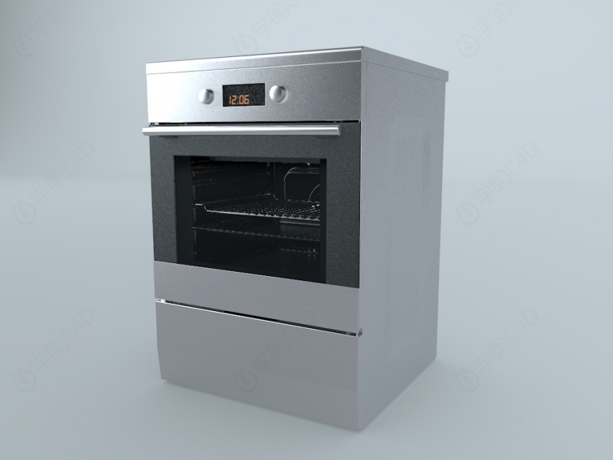 烤箱C4D模型