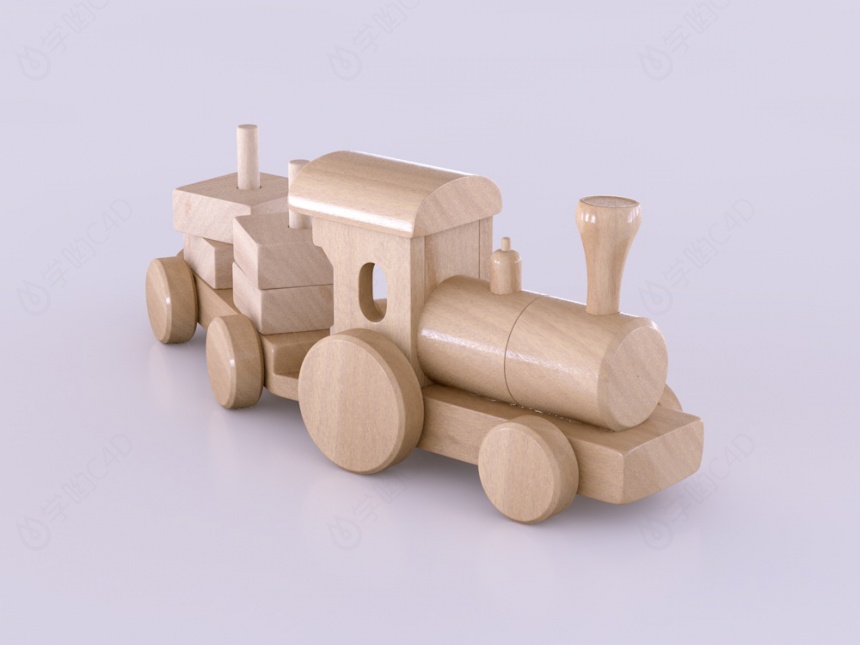 玩具火车C4D模型