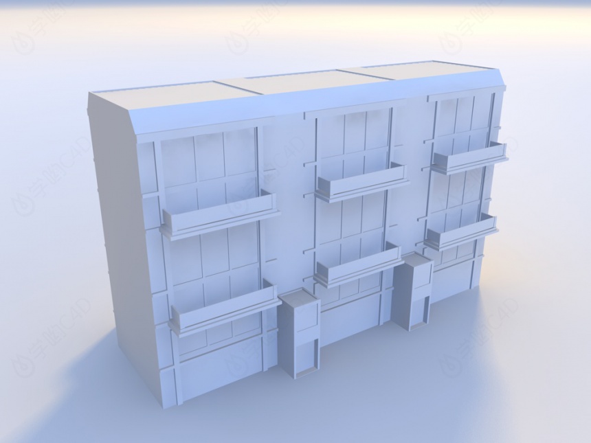 居民楼C4D模型