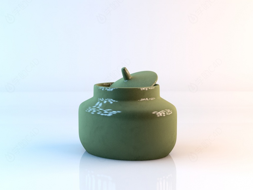 器皿茶叶罐C4D模型