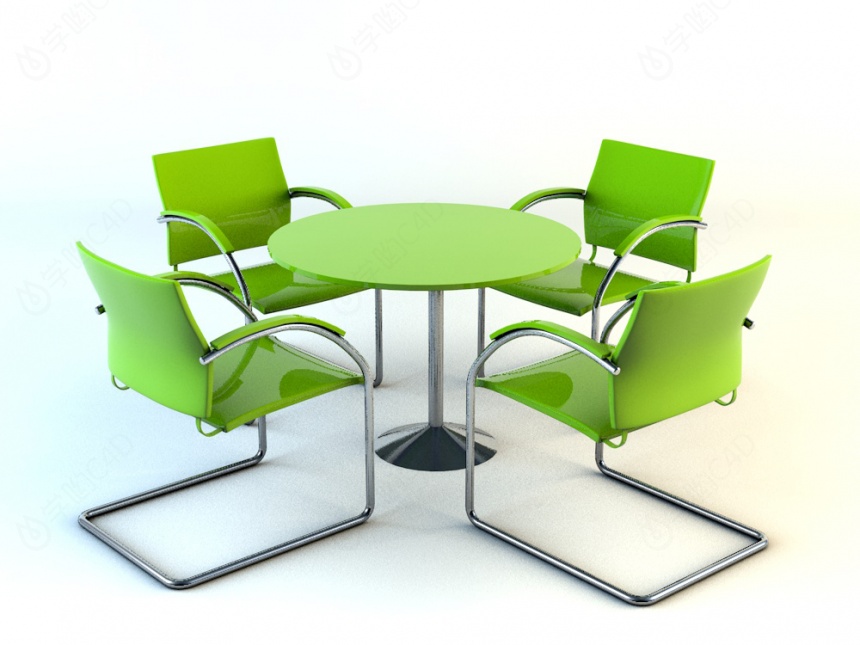 室内休闲桌椅C4D模型