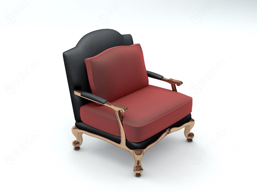 豪华扶手椅C4D模型