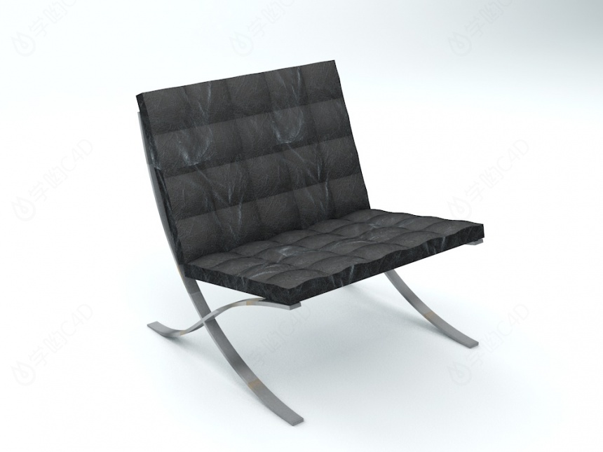 时尚休闲椅C4D模型