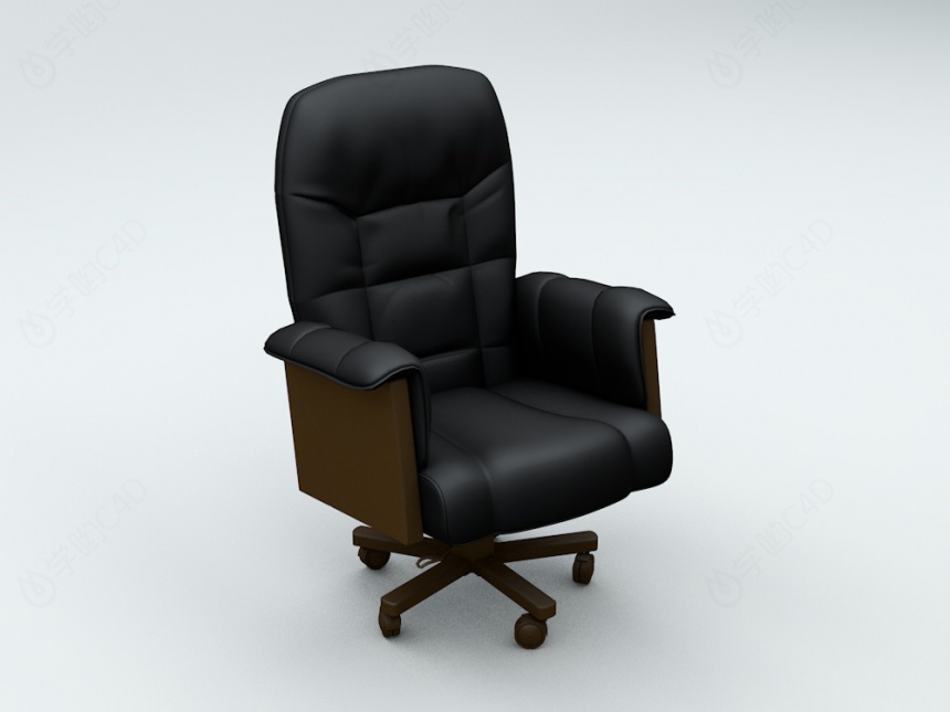 豪华真皮商务椅C4D模型