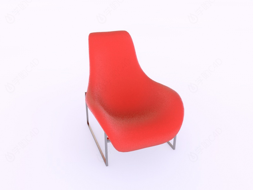橘色椅子C4D模型