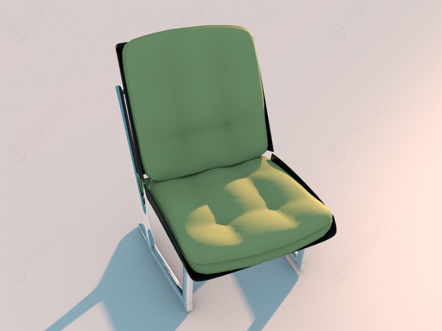 银色休闲椅C4D模型