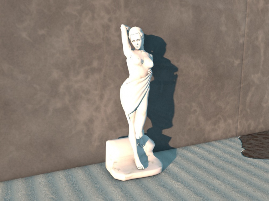 美女人物雕塑C4D模型