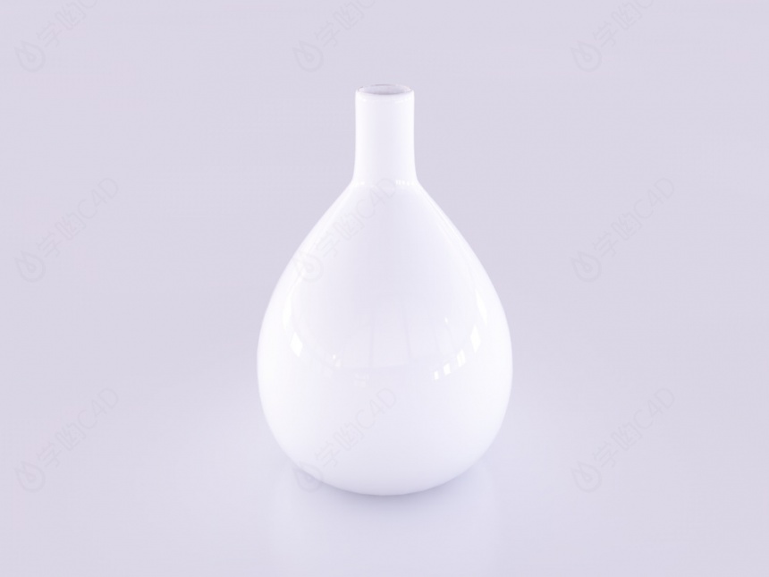 小口瓶颈花瓶C4D模型