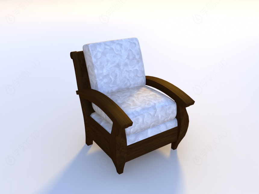 豪华休闲椅C4D模型