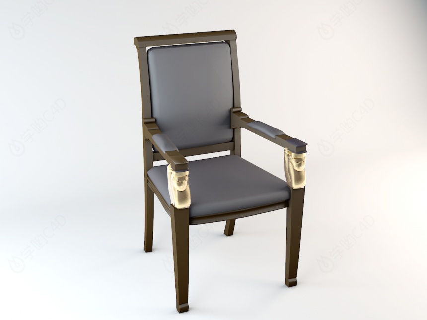 法式椅子C4D模型
