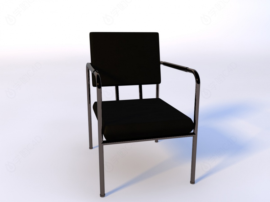 铁艺布艺椅子C4D模型