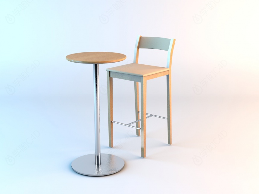 吧台桌椅C4D模型