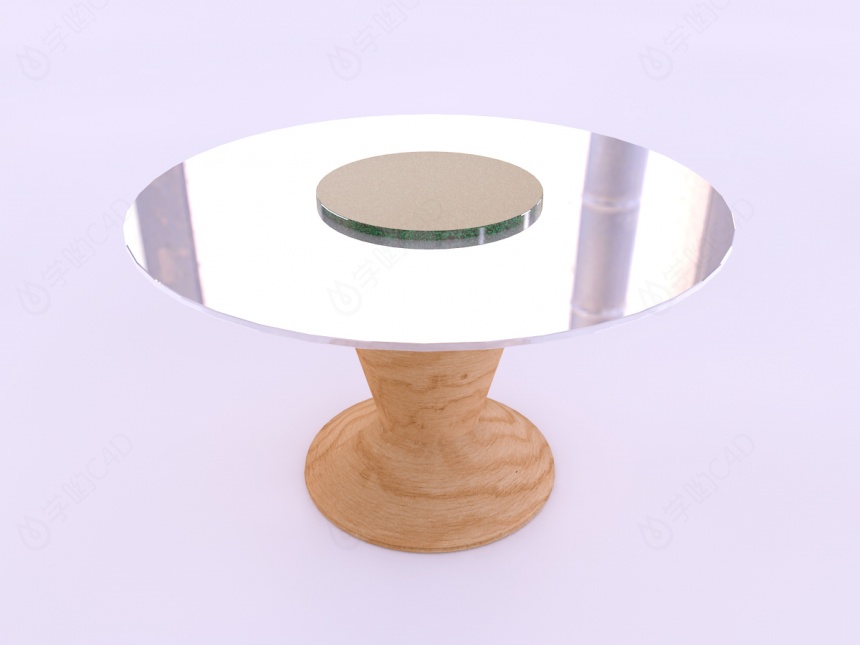 玻璃台面圆桌C4D模型