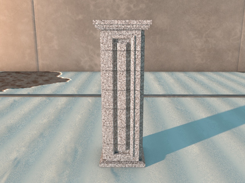 方形柱子C4D模型
