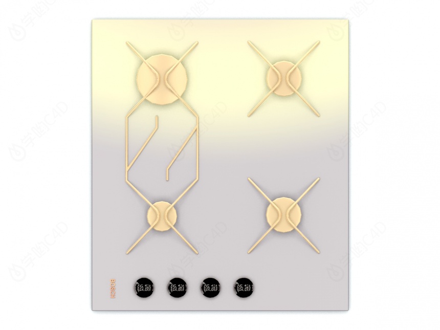 煤气灶C4D模型