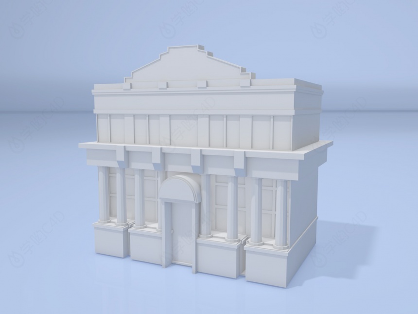 历史建筑C4D模型