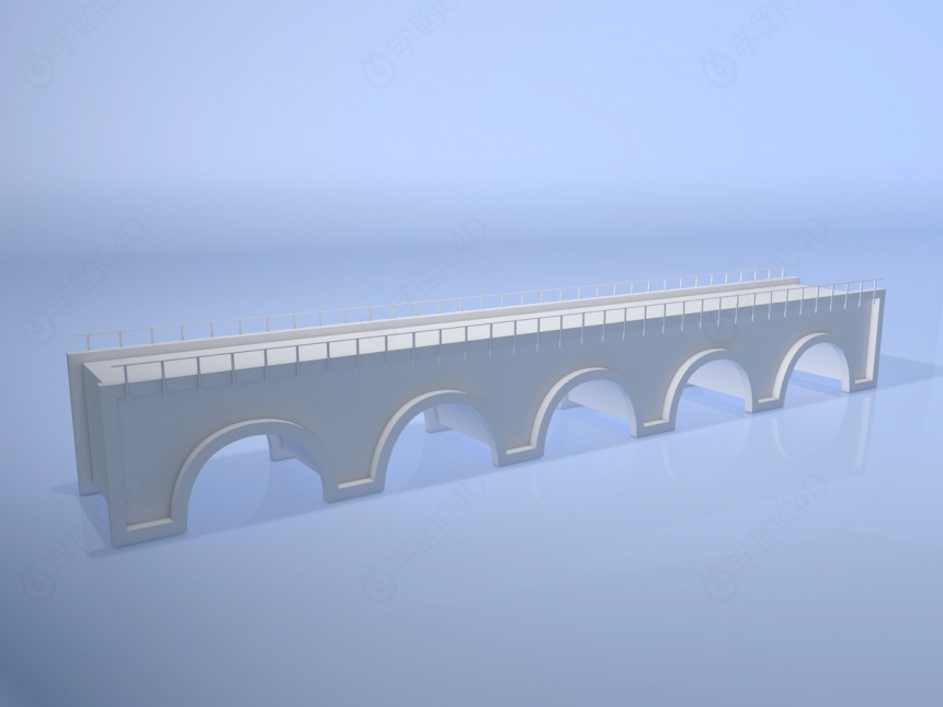 水库大桥C4D模型