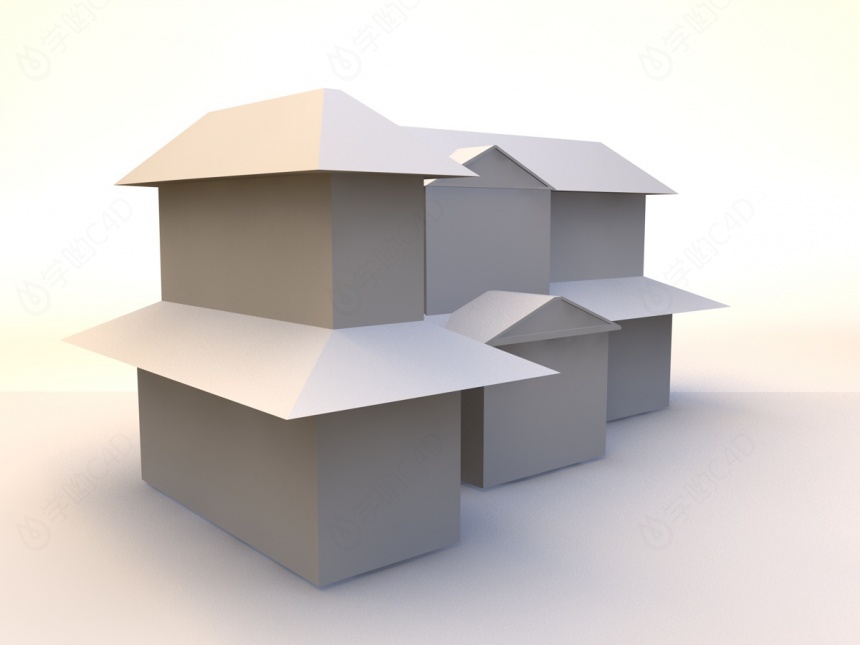 房子建筑15C4D模型