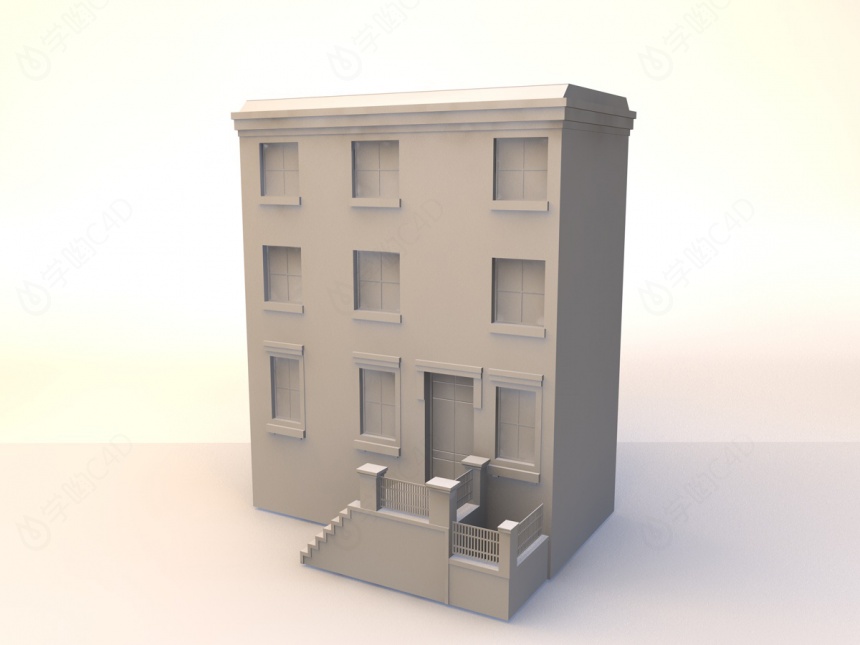 房子建筑44C4D模型