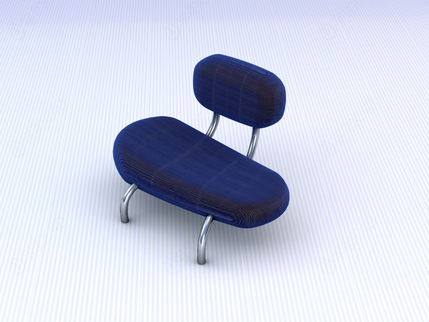 布艺沙发椅C4D模型