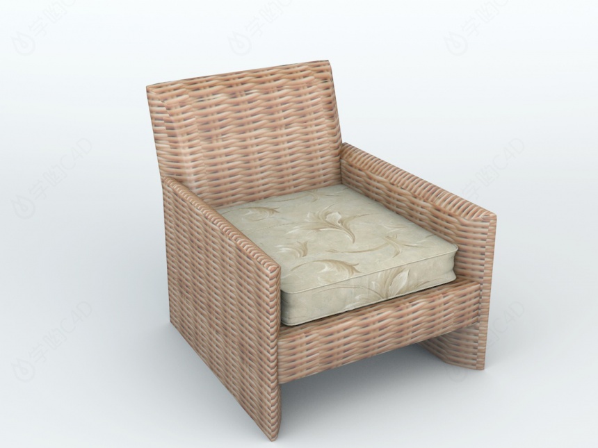 单人沙发C4D模型