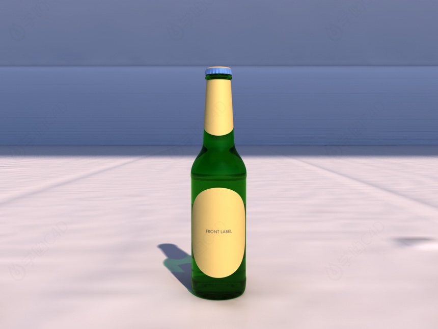 瓶装啤酒C4D模型