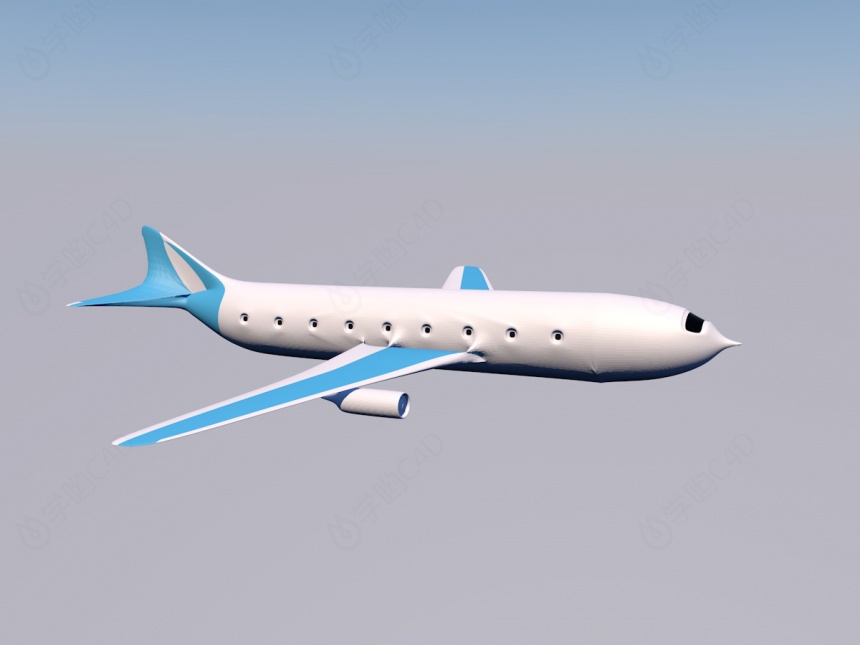 民航飞机C4D模型