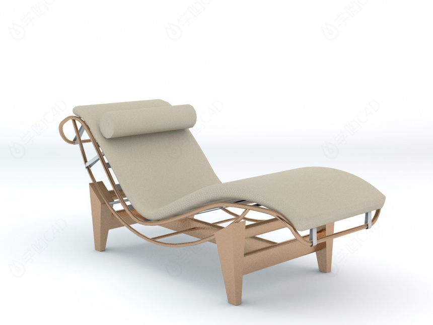 卧室休闲躺椅C4D模型